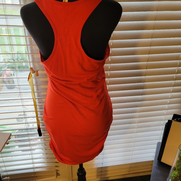 Guess Bodycon Ruched Racer Back Dress - Picture 4 of 8